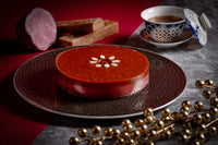 Chinese New Year Pudding with Purple Sweet Potato and Coconut